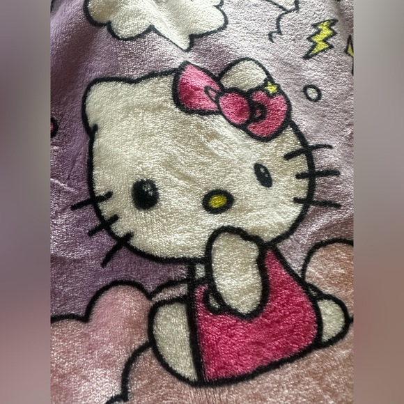 RARE vhtf Hello Kitty purple sky blanket NWT plush throw hk - Picture 4 of 4